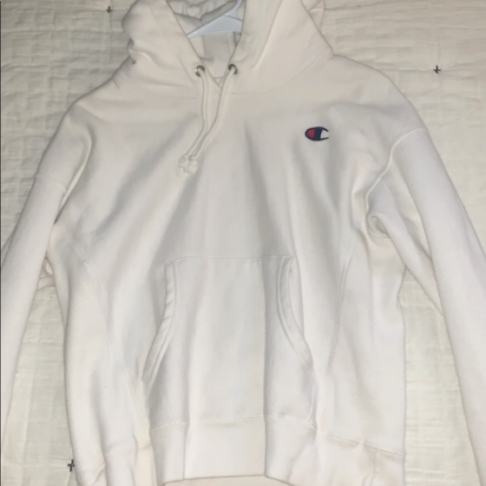 Champion White Reverse Weave Hoodie